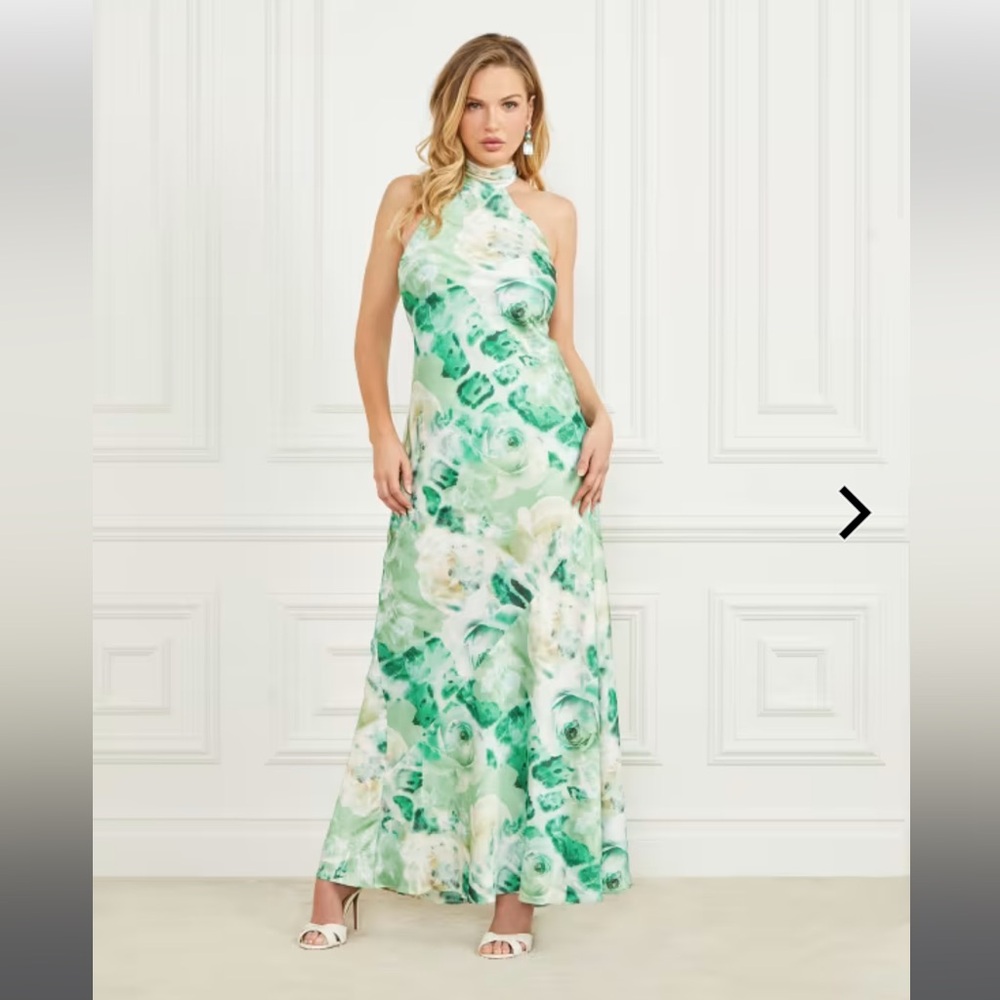 Guess by Marciano Green Formal Dress / Gown with Open Back